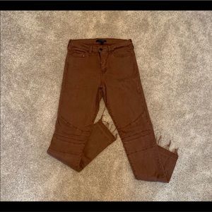 Rust Colored Biker Skinny Jeans 🍁